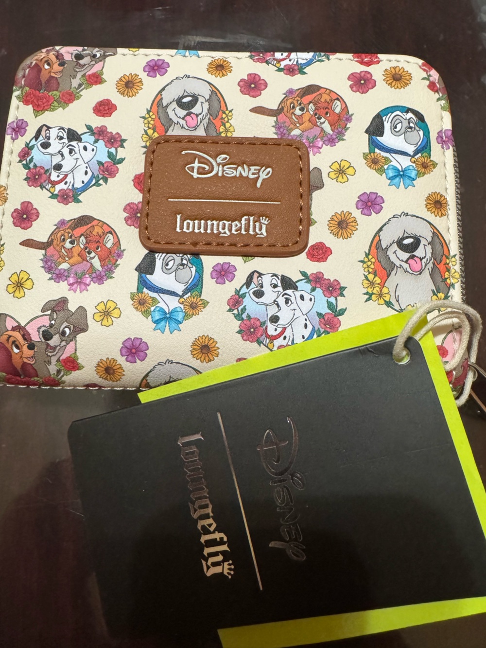 Disney x Loungefly Cream Dogs Zip Wallet SOFT TAG *nwt*